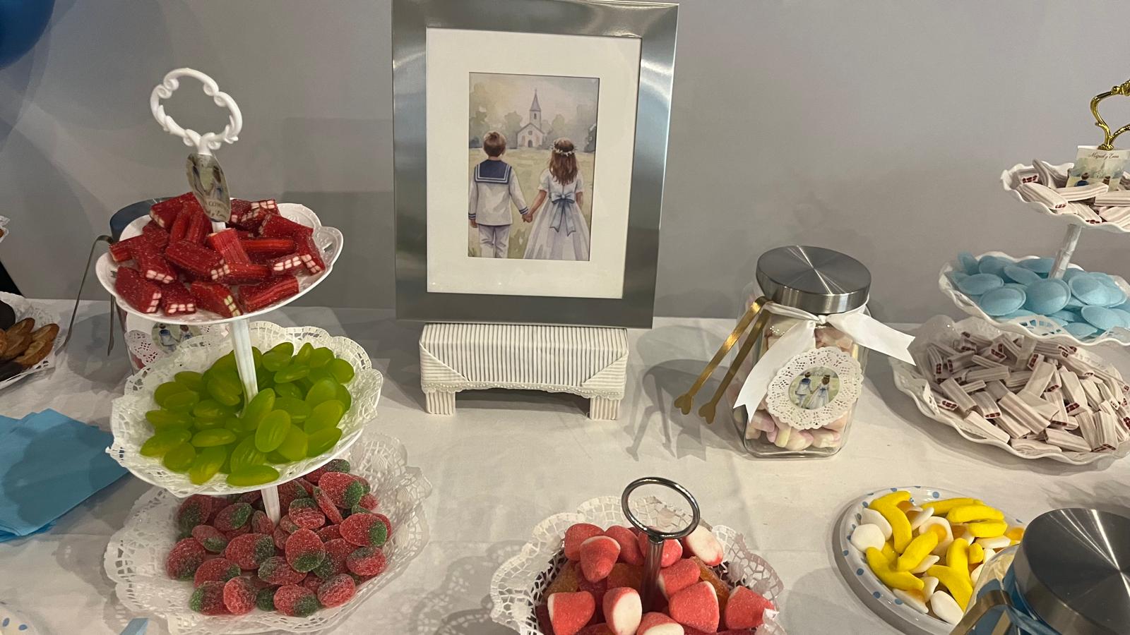 Mesa de chuches completa con temática musical
